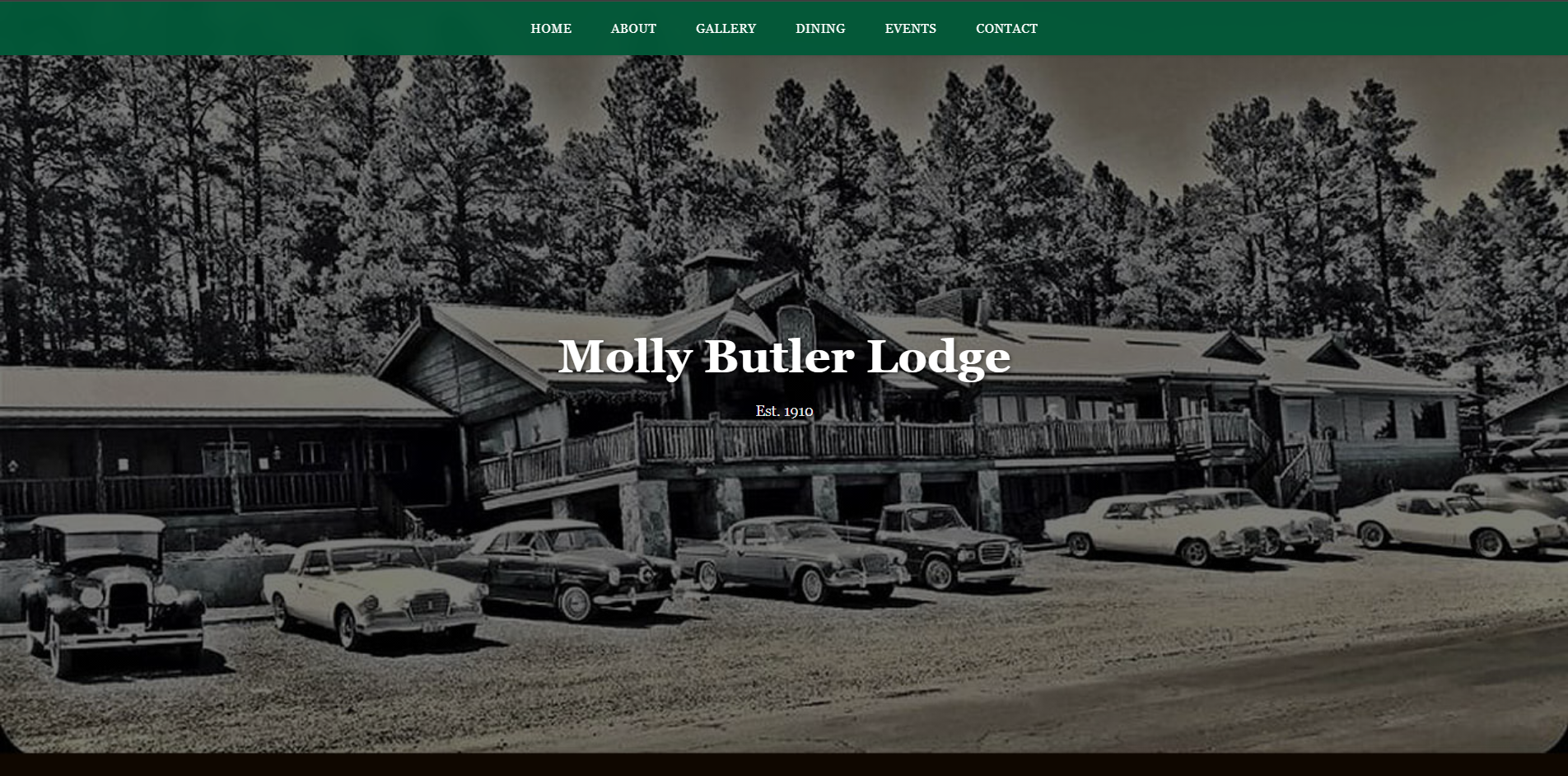 Molly Butler Lodge website screenshot
